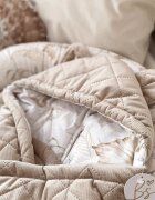 BabySteps Suport de dormit Babynest Premium Bumbac si Catifea Eucalipt Soft Grey by 70x35 cm