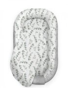 BabySteps Suport de dormit Babynest Premium Bumbac si Catifea Eucalipt Soft Grey by 70x35 cm