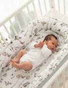 BabySteps Suport de dormit by Babynest Premium bumbac si catifea 70x35 cm Nature Soft Grey