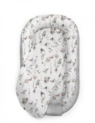 BabySteps Suport de dormit by Babynest Premium bumbac si catifea 70x35 cm Nature Soft Grey