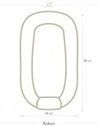 BabySteps Suport de dormit by Babynest Premium bumbac si catifea Goose Family Vintage Beige 89x56 cm