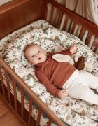 BabySteps Suport de dormit by Babynest Premium bumbac si catifea Goose Family Vintage Beige 89x56 cm