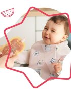 BADABULLE Bavetica cu maneci roz cu animalute vesele Badabullle