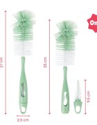 BADABULLE Perie de biberoane 2 in 1 verde