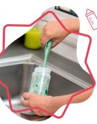BADABULLE Perie de biberoane 2 in 1 verde