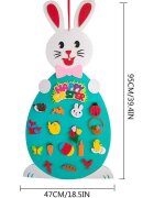 Bambinice Iepuras din fetru cu 19 decoratiuni 95x47 cm BN049