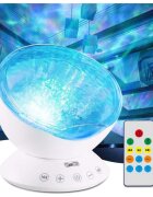 Bambinice Lampa de veghe cu proiector si sunete Ocean Wave alb
