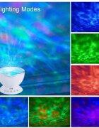 Bambinice Lampa de veghe cu proiector si sunete Ocean Wave alb