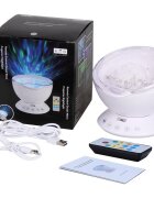 Bambinice Lampa de veghe cu proiector si sunete Ocean Wave alb