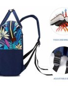 Bambinice Rucsac multifunctional mamici Leaves Albastru