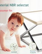 Bambinice Set rola protectie multifuntionala Xxl de 6m si 8 aparatori moi pentru colturi alb