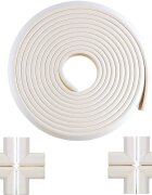 Bambinice Set rola protectie multifuntionala Xxl de 6m si 8 aparatori moi pentru colturi alb