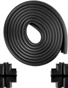 Bambinice Set rola protectie multifuntionala xxl de 6m si 8 aparatori moi pentru colturi negru