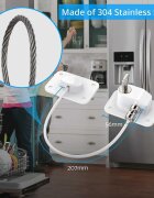 Bambinice Sistem siguranta pentru geam cu cheie 20 cm alb