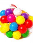 Bamsic Set bile colorate din plastic 40 piese 7 cm