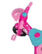 Barbie Tricicleta pentru copii Roz cu pedale realizata din plastic rezistent prevazuta cu claxon de la 2 ani pana la 30 kg