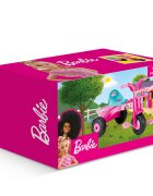 Barbie Tricicleta pentru copii Roz cu pedale realizata din plastic rezistent prevazuta cu claxon de la 2 ani pana la 30 kg
