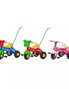 Bayo Tricicleta pentru copii cu maner parental detasabilcosulet depozitaresuport picioare si roti rezistente Pink greutate suportata pana la 20kg