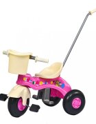 Bayo Tricicleta pentru copii cu maner parental detasabilcosulet depozitaresuport picioare si roti rezistente Pink greutate suportata pana la 20kg