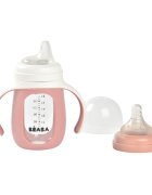 BEABA Biberon de invatare 2 in 1 210 ml Old Pink