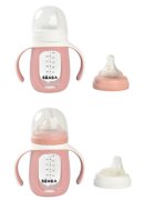 BEABA Biberon de invatare 2 in 1 210 ml Old Pink