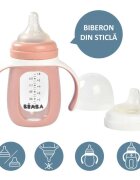 BEABA Biberon de invatare 2 in 1 210 ml Old Pink
