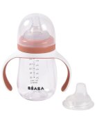BEABA Biberon de invatare 2 in 1 din tritan 210 ml Terracotta