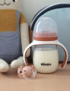BEABA Biberon de invatare 2 in 1 din tritan 210 ml Terracotta