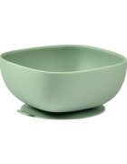 BEABA Bol silicon cu ventuza Sage Green