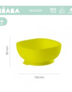 BEABA Bol silicon cu ventuza verde