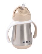 BEABA Cana cu pai din inox 250 ml Clay