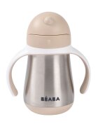 BEABA Cana cu pai din inox 250 ml Clay