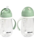 BEABA Cana cu pai din tritan 300 ml Sage Green