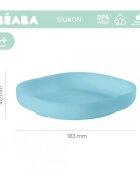 BEABA Farfurie silicon cu ventuza bleu