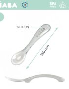 BEABA Lingurita Silicon +8 luni Gri