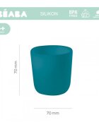 BEABA Pahar silicon albastru