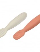 BEABA Set 2 linguri silicon terracotta velvet grey
