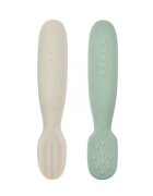 BEABA Set 2 lingurite din silicon Sage Green Velvet Grey