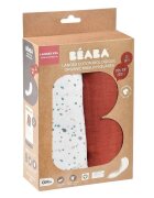 BEABA Set 2 museline bumbac 120x120 cm Hot SauceTerrazzo