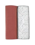 BEABA Set 2 museline bumbac 120x120 cm Hot SauceTerrazzo