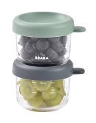 BEABA Set 2 recipiente ermetice sticla Mineral Sage Green 150 ml