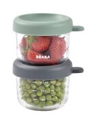 BEABA Set 2 recipiente ermetice sticla Mineral Sage Green 150 ml