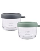 BEABA Set 2 recipiente ermetice sticla Mineral Sage Green 150 ml