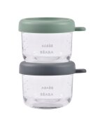 BEABA Set 2 recipiente ermetice sticla Mineral Sage Green 150 ml