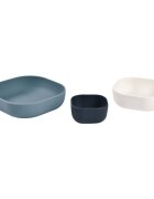 BEABA Set 3 boluri din silicon Night blue