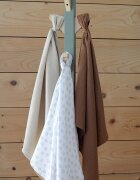 BEABA Set 3 museline bumbac organic 70x70 cm Herisson Marron