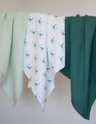 BEABA Set 3 museline bumbac organic 70x70 cm jurassic green