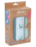 BEABA Set 3 museline bumbac organic 70x70 cm jurassic green