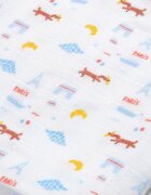 BEABA Set 3 museline bumbac organic 70x70 cm paris blue