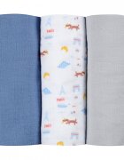BEABA Set 3 museline bumbac organic 70x70 cm paris blue